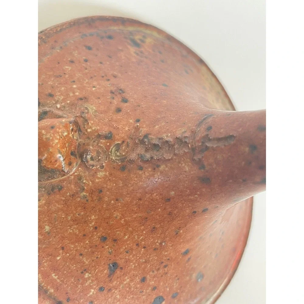 Wally Schwab Studio Pottery Funnel Vintage PNW Ceramic Speckled Stoneware